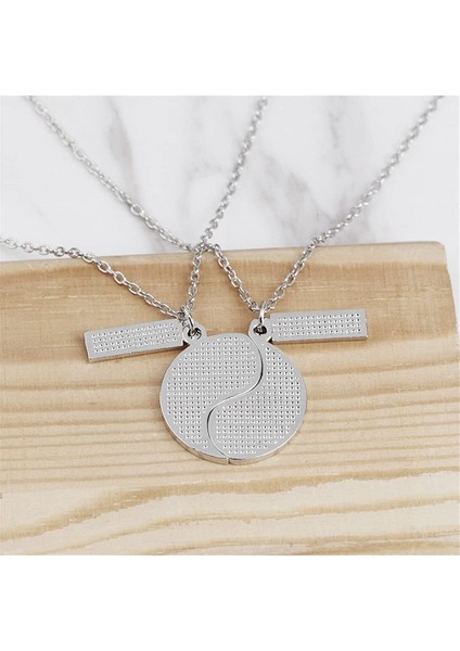 Yin Yang Kolye Bilezik Kadın Erkek Eşleşen Siyah Beyaz Disk Tai Chi Kolye Çiftler Için Kızlar Dostluk Bff Bilezikler Kolye Takı Seti (Yurt Dışından) fırsatları