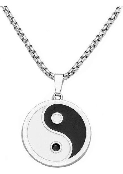 Yin Yang Kolye Kolyeler Kadın Erkek, Paslanmaz Çelik Yinyang Bff Çiftler Kolye Erkekler Kişiselleştirilmiş Tai Chi Kolye Hip Hop Kolyeler Sevgililer Günü Için Hediyeler Doğum Günü (Yurt Dışından)