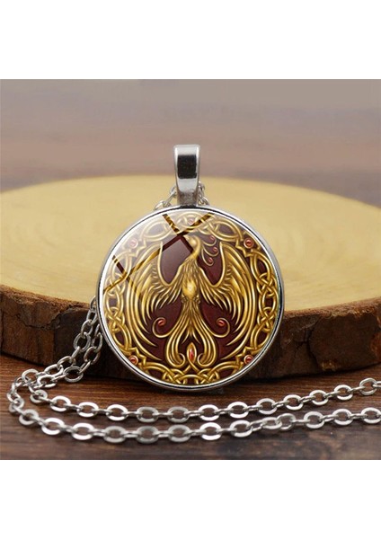 Kolye Bayan Kolye Erkek Kolye Paslanmaz Çelik Kolye Çift Punk Kız Kolye Yuvarlak Kolye Yenilikçi Kolye Altın Anka Tarzı Gümüş (Yurt Dışından) fırsatları