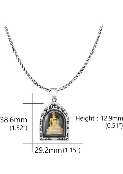 Buda Sakyamuni Ganesha Charm Kolyeler Erkekler Kadınlar Için Budaizm Hediye Erkek Arkadaşlar Için Hediye Kardeş Kuzen Aile Torun Yeğen Büyükbaba Paslanmaz Çelik Amca Noel Doğum Günü (Yurt Dışından)