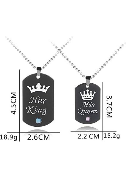 Sevgilisi Için Sevgililer Günü Hediyesi Onun Kraliçesi Onun Kral Köpek Etiketi Paslanmaz Çelik Çift Kolye Kolye Kadın Erkek Için (Yurt Dışından) fiyatları