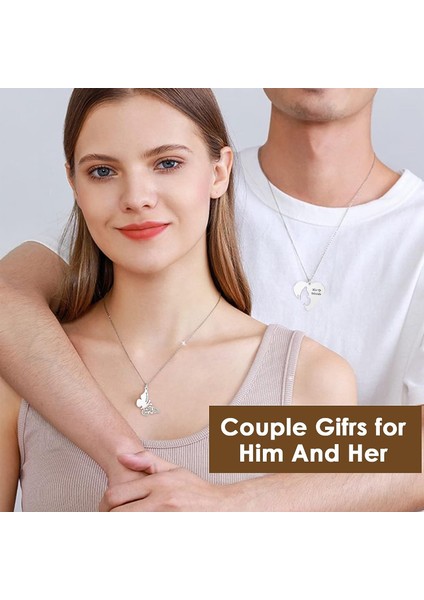 Çiftler Için Eşleşen Kolyeler, Çılgın ve Tuhaf Kelebeği Kalp Eşleşen Kolye Seti Erkek Arkadaş Kız Arkadaş Karı Koca Için Yıldönümü Sevgililer Günü Hediyeleri, Gümüş (Yurt Dışından) fiyatları