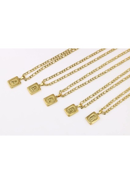 Kadın Erkek Genç Kızlar Için Ilk Altın Kolye En Iyi Arkadaş Moda Trendy Figaro Zincir Kare Harfler Paslanmaz Çelik Kolye Kolye Kişiselleştirilmiş 26 Alfabe 18K (Yurt Dışından) fırsatları
