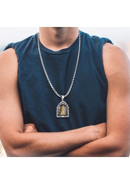 Buda Sakyamuni Ganesha Charm Kolyeler Erkekler Kadınlar Için Budaizm Hediye Erkek Arkadaşlar Için Hediye Kardeş Kuzen Aile Torun Yeğen Büyükbaba Paslanmaz Çelik Amca Noel Doğum Günü (Yurt Dışından)