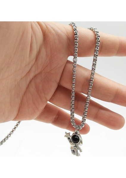 Adet Paslanmaz Çelik Çiftler Kolye Astronomi Uzay Adamı Eşleşen Çift Kolye VALENTINEU2019S Günü Hediyesi Onun Veya En Iyi Arkadaşlar Takı (Yurt Dışından) fırsatları