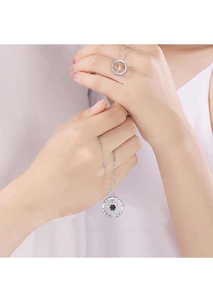 Bff Kolye 2-Güneş ve Ay Kolye Kolye Best Friends Kolye Dostluk Kolye Çiftler Eşleşen Kolyeler Takı Hediyeler (Yurt Dışından)