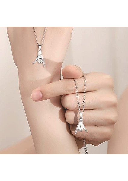 Adet Pinky Promise Eşleşen Çift Kolye Pinky Eller Best Friend Kolye Seti Bff Kolye Kadın Erkek Kız Erkek (Yurt Dışından) modelleri