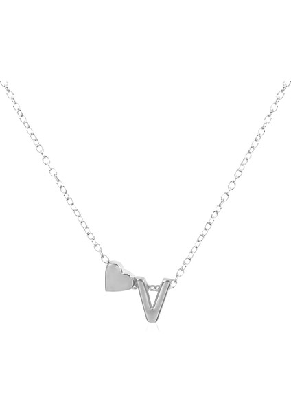 Kadın Kızlar Için Kolye Zinciri, Çift Kolye Mektup Şekli Unisex Alaşım Paslanmaz Erkekler Kolye Kolye Kolye Sevgililer Günü Hediyesi Için Doğum Günü Hediyesi (Yurt Dışından) fırsatları