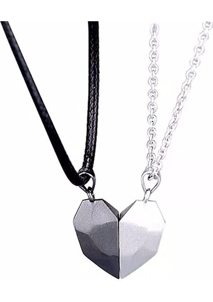 Çiftler Hediyeleri Için Eşleşen Mıknatıs Kolyeler - Manyetik Kalp Penant Kolye Bff En Iyi Arkadaşlar Için Dostluk Kolyeleri Çift Doğum Günü Sevgililer Günü Hediyeleri, 1 Çift (Yurt Dışından)