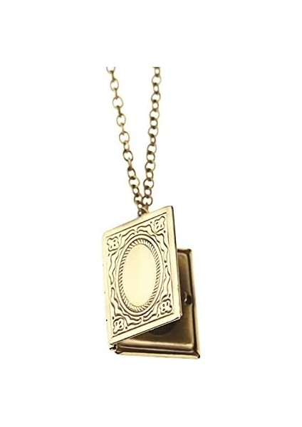 Dini Incil Kitap Madalyon Kolye Charms Vintage Antik Bronz Yüzen Madalyon Fotoğraf Çerçevesi Yaşam Bellek Fotoğraf Tutucu Erkekler Için Kolye (Yurt Dışından)