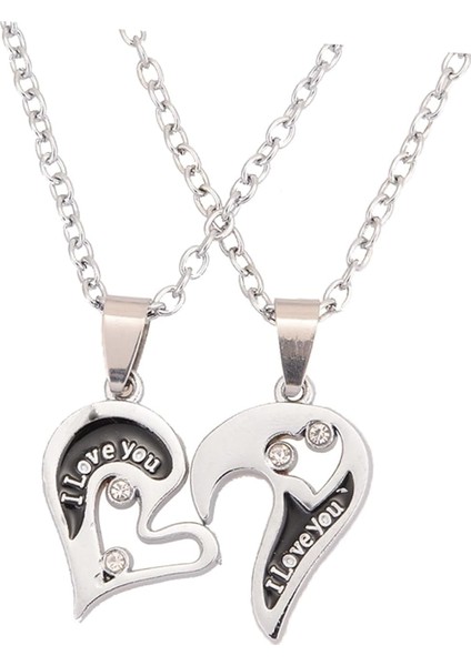 Adet Çiftler Takı Çift Kolyeler Ilişki Kolyeleri Çiftler Için Çiftler Kolye Seti Eşleşen Klavikula Zinciri Aksesuarları Gümüş Aşıklar Eşleşen Kolyeler (Yurt Dışından)