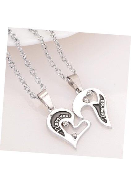 Adet Çiftler Takı Çift Kolyeler Ilişki Kolyeleri Çiftler Için Çiftler Kolye Seti Eşleşen Klavikula Zinciri Aksesuarları Gümüş Aşıklar Eşleşen Kolyeler (Yurt Dışından) modelleri