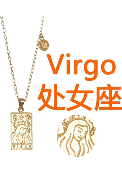 14 K Altın Takımyıldızı Tarot Kartı Kolye Kolye Paslanmaz Çelik Su Geçirmez Değişmeyen Dostluk Çift Takımyıldızı Sembolü Yaka Takı Kadın Erkek Gençler Için (Yurt Dışından) fırsatları