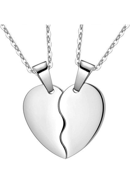 Kırık Kalp Kolye Kadın Erkek 316L Paslanmaz Çelik Best Friend Bff Foever Kolye 18K Altın / Gül Altın Kaplama Iki Yarım Kalp Kolye Lover Çiftler Takı SP0034 (Yurt Dışından)