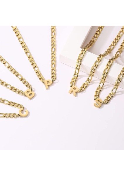 Ilk Az Figaro Zincir Kolye Erkekler Için Erkek Kadın Mektup Kolye Paslanmaz Çelik 6.5mm 18 + 2 Inç Takı Hediye Erkek Arkadaşı Koca Oğul (Yurt Dışından) fırsatları