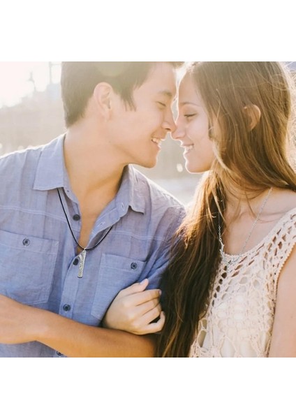 Gümüş Şube Kolye Kadın Erkek Bayan Çift Dostluk Eşleştirme Fırçalanmış Metal Ağaç Dalı Kolye Çift Kolye O'nun ve Onun Için (Yurt Dışından) modelleri