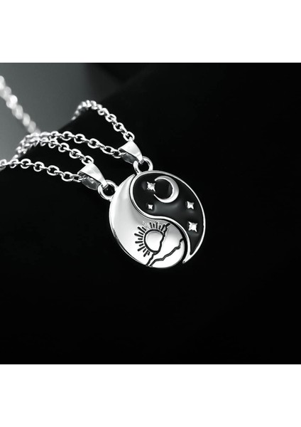 Güneş ve Ay Çiftler Için Eşleşen Kolyeler Best Friend Yin Yang Kolye Kadın Erkek Doğum Günü Yılbaşı Hediyeleri Erkek Arkadaşı Kız Arkadaşı Için (Yurt Dışından) fiyatları