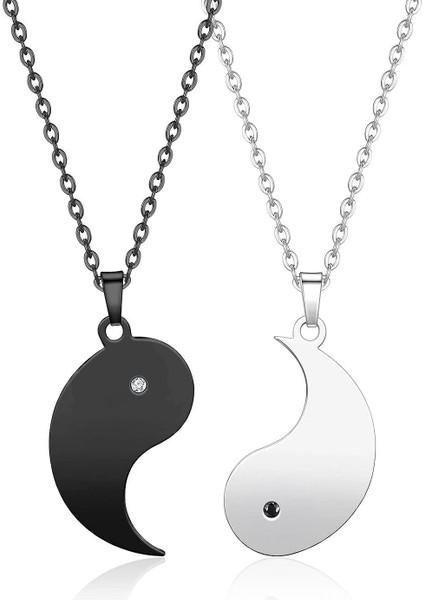 Adet Yin Yang Bff Çift Kolye Kolye Kadın Erkek Yuvarlak Siyah Beyaz Paslanmaz Çelik Eşleştirme Bulmaca Tai Chi Kolye Bestfriend Kız Arkadaşı Erkek Arkadaşı Hediye (Yurt Dışından) fiyatları