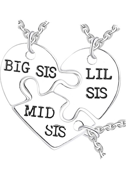 Bff Best Friend Kolye 2/3/4 Kız Moda Taklidi Kristal Bulmaca Çiftler Dostluk Kolye Kolye (Yurt Dışından)