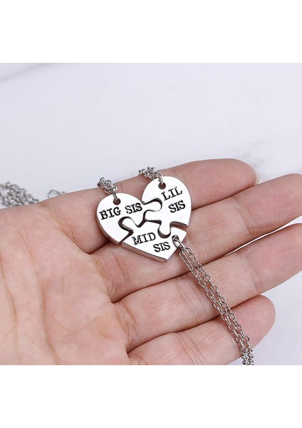 Bff Best Friend Kolye 2/3/4 Kız Moda Taklidi Kristal Bulmaca Çiftler Dostluk Kolye Kolye (Yurt Dışından)