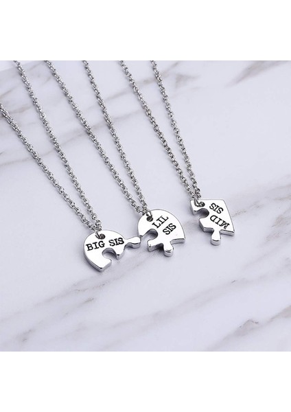 Bff Best Friend Kolye 2/3/4 Kız Moda Taklidi Kristal Bulmaca Çiftler Dostluk Kolye Kolye (Yurt Dışından)