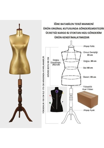 38 Beden Iğne Batabilen Terzi Mankeni fiyatları