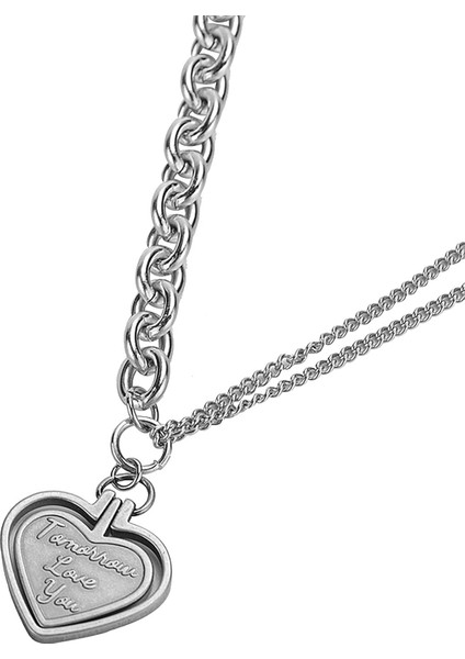 Çift Kolye Aşk Kalp Kolye Kolye Erkek Arkadaşı ve Kız Arkadaşı Aşıklar Takı Için Set (Yurt Dışından)