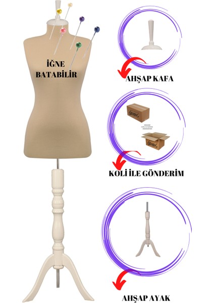 42 Beden Iğne Batabilen Terzi Mankeni