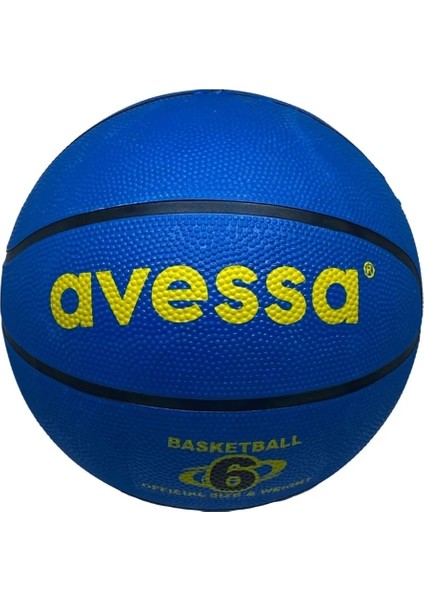 Brc Basket Topu Unisex Kauçuk Soft Touch Basketbol Topu Mavi + Pompa + Havlu Bileklik