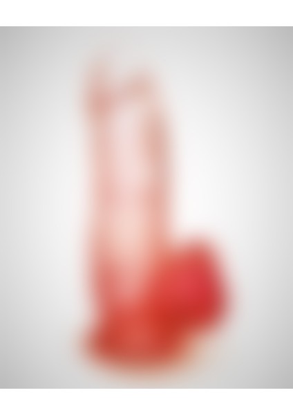 Silikon Dildo 19CM Kırmızı Jel Dildo Esnek Anal Vajnal Penis