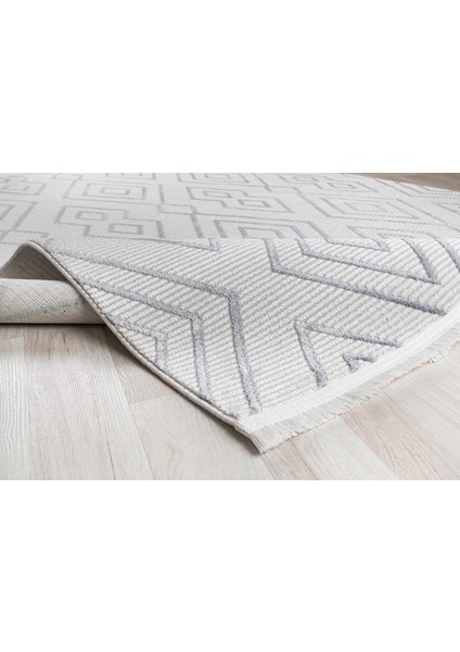 Sento 2316G Krem-Gri Akrilik Makine Halısı