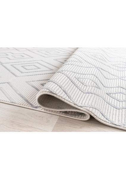 Sento 2316G Krem-Gri Akrilik Makine Halısı