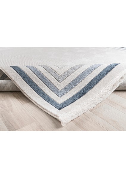 Sento 2335L Krem-Lacivert Akrilik Makine Halısı