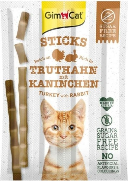 Sticks Hindi _ Tavşan Etli Tahılsız Kedi Ödül Çubukları 4_lü 20GR indirimleri