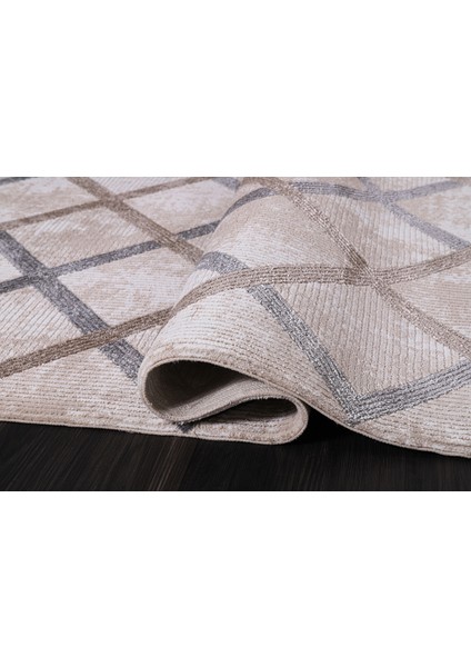 Almoss Mocca Tarz 5273D Beyaz-Gri Makine Halısı modelleri