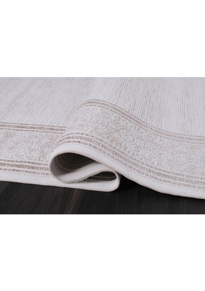 Almoss Mocca Klasik 5175C Beyaz-Bej Makine Halısı