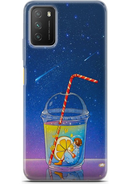Xiaomi Poco M3 Uyumlu Kılıf Hd Baskılı Kılıf - Cool Lime