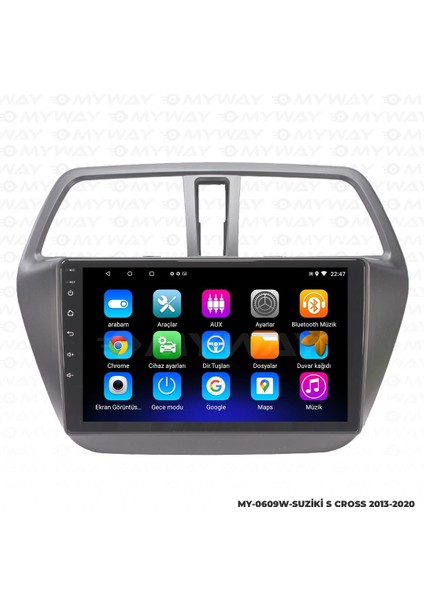Suzuki S Cross Android 12 Multimedya Carplay 2gb RAM+32GB HDD Navigasyon Ekran