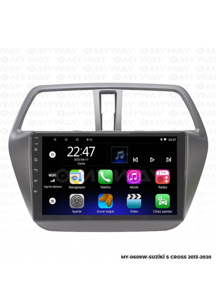 Suzuki S Cross Android 12 Multimedya Carplay 2gb RAM+32GB HDD Navigasyon Ekran