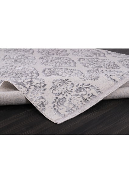 Almoss Mocca Tarz 5261D Beyaz-Gri Makine Halısı