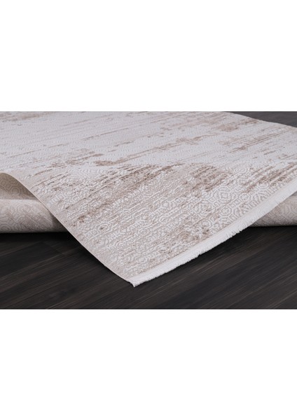 Almoss Mocca Tarz 5271A Beyaz-Bej Makine Halısı