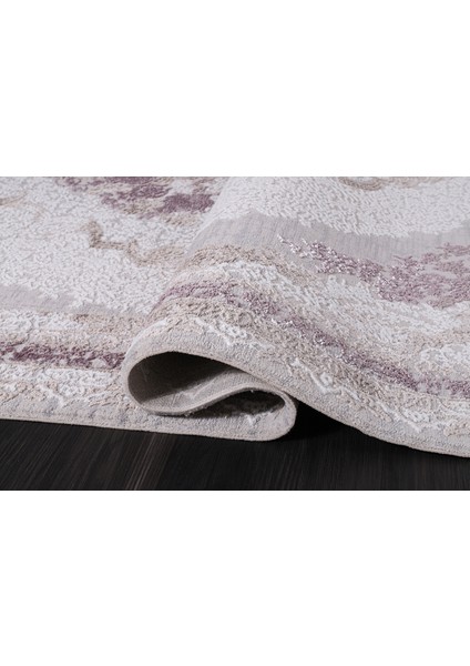 Almoss Mocca Klasik 5135L Krem-Lila Makine Halısı
