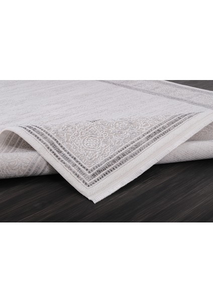 Almoss Mocca Klasik 5175D Beyaz-Gri Makine Halısı