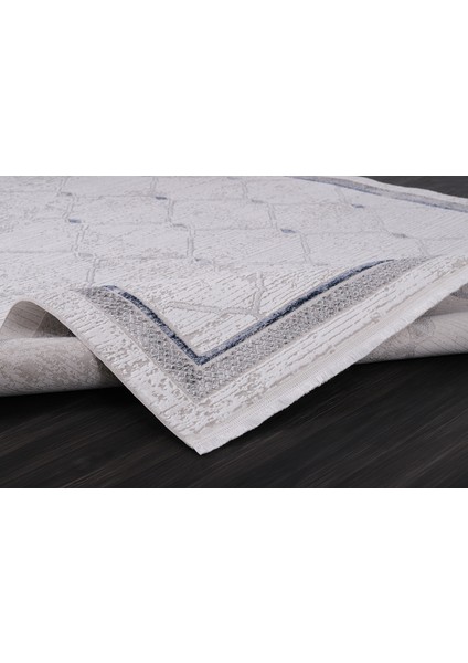 Almoss Mocca Klasik 5150M Beyaz-Mavi Makine Halısı