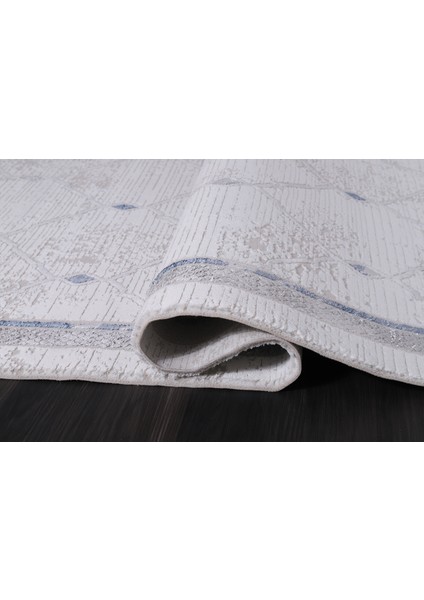 Almoss Mocca Klasik 5150M Beyaz-Mavi Makine Halısı