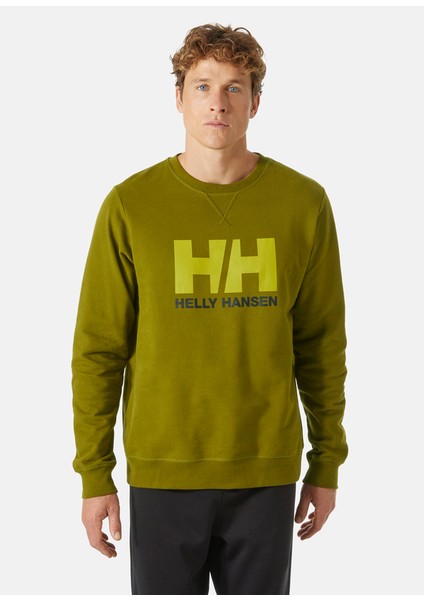 HH Logo Crew Erkek Yeşil Bisiklet Yaka Tişört modelleri