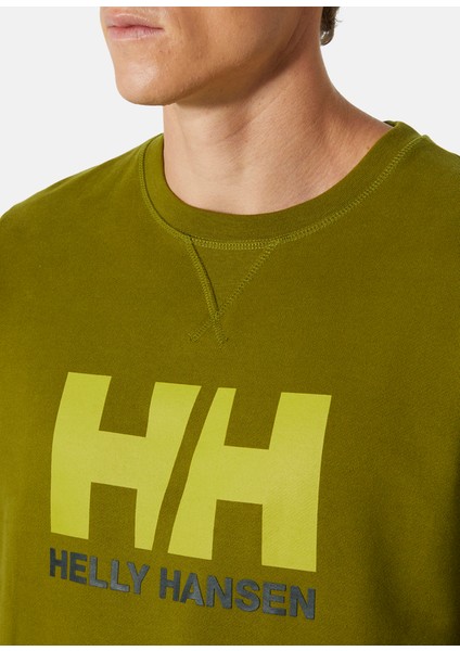 HH Logo Crew Erkek Yeşil Bisiklet Yaka Tişört indirimleri