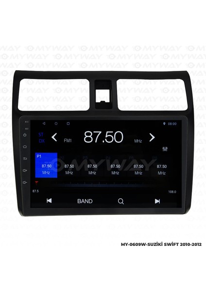 Suzuki Swift Android 12 Multimedya Carplay 2gb RAM+32GB HDD 2010-2012 Navigasyon Ekran