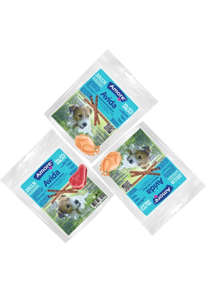 Avida Duo 36 Mi x Tahılsız Köpek Ödül Çubuk Sticks 12 x Kuzu Etli 24 x Tavuk