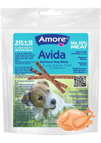 Avida Duo 36 Mi x Tahılsız Köpek Ödül Çubuk Sticks 12 x Kuzu Etli 24 x Tavuk